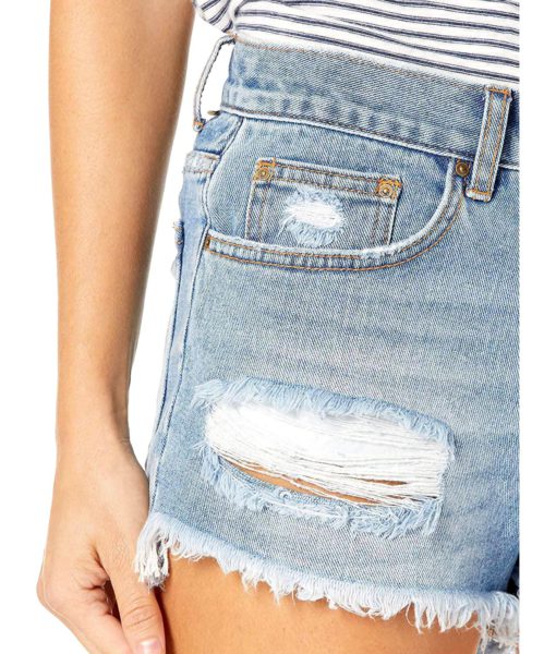 View 2 of 6 Billabong womens Drift Away Denim Shorts in Indigo Rinse