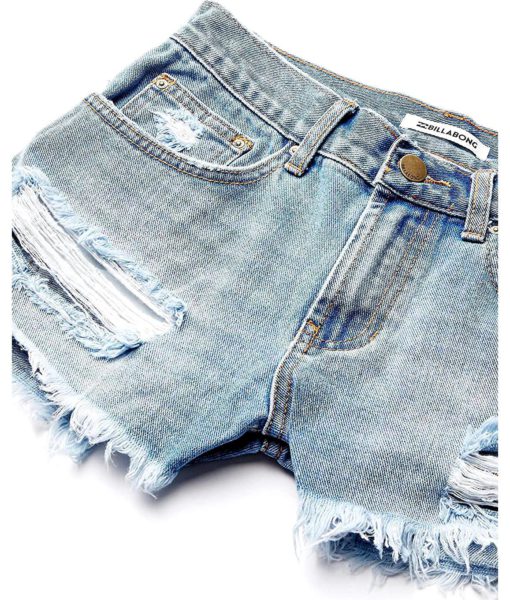 View 6 of 6 Billabong womens Drift Away Denim Shorts in Indigo Rinse