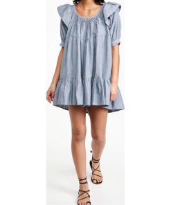 View 5 of 6 Free People Women's Amelie Mini Dress Denim in Indigo