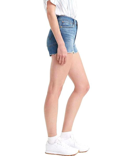 View 3 of 3 Levi's Women's High Rise Shorts in Sapphire Dust