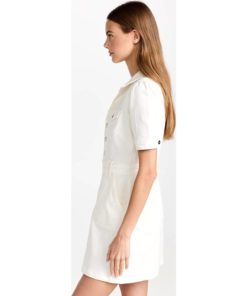 View 4 of 6 PAIGE Women's Mayslie Denim Dress Blank Canvas in White