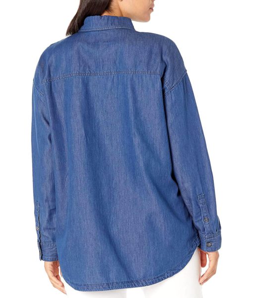 View 2 of 2 UGG Women's KIMYA Long Sleeve Shirt in Denim