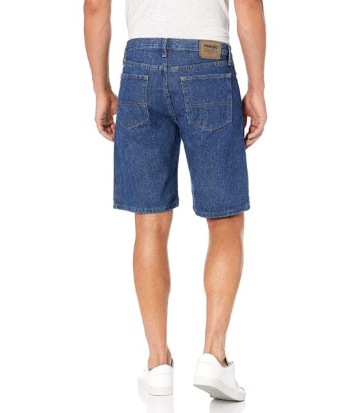 View 2 of 2 Wrangler Men's Classic Relaxed Fit Five Pocket Jean Short in Stonewash Dark