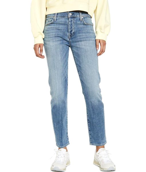 View 1 of 6 7 For All Mankind Josefina Slim Boyfriend Jeans in Broken Twill Light