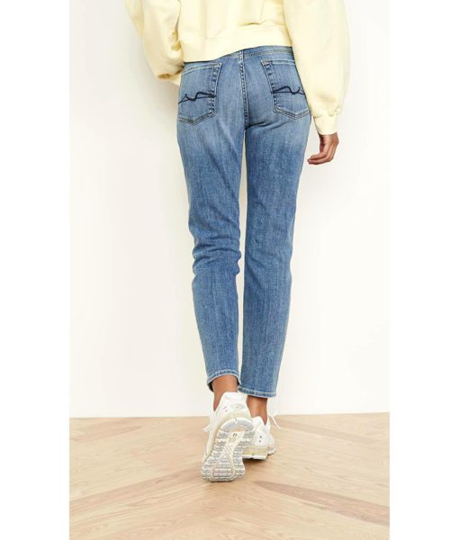 View 3 of 6 7 For All Mankind Josefina Slim Boyfriend Jeans in Broken Twill Light