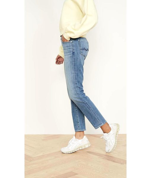 View 4 of 6 7 For All Mankind Josefina Slim Boyfriend Jeans in Broken Twill Light