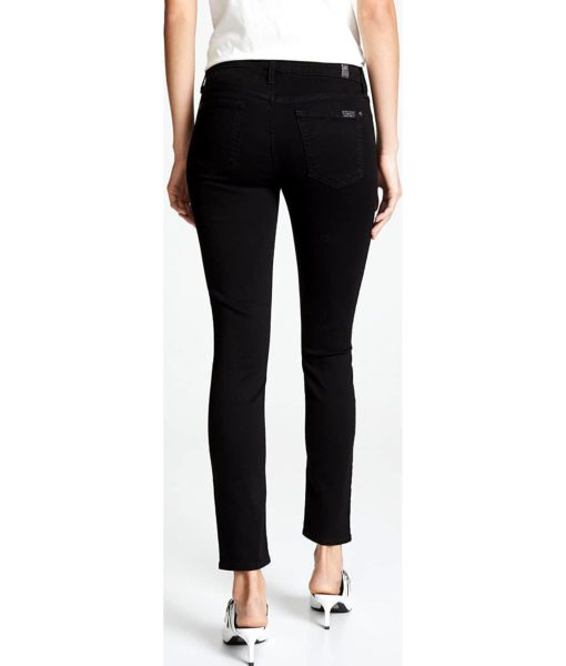 View 3 of 6 7 For All Mankind Women's Ankle Skinny Jeans in Black