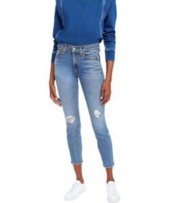 View 1 of 1 7 For All Mankind Women's Ankle Skinny Jeans in Adlphi Grin