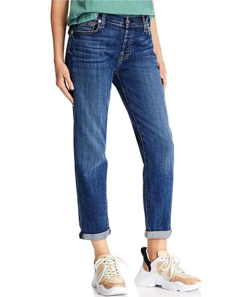 View 1 of 1 7 For All Mankind Women's Josefina Boyfriend Jean in Broken Twill Vanity Modern