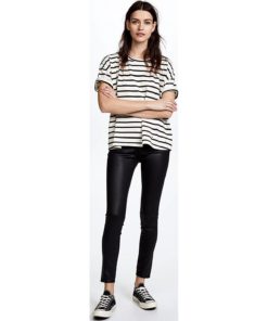 View 5 of 6 AG Adriano Goldschmied Women The Legging Ankle Jean in Super Black Leatherette