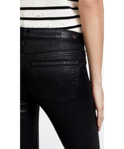 View 6 of 6 AG Adriano Goldschmied Women The Legging Ankle Jean in Super Black Leatherette