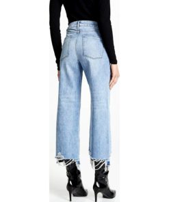 View 3 of 6 DL1961 Hepburn High Rise Wide Leg Jeans in Slate