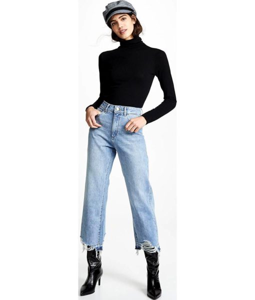 View 5 of 6 DL1961 Hepburn High Rise Wide Leg Jeans in Slate