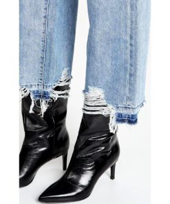 View 6 of 6 DL1961 Hepburn High Rise Wide Leg Jeans in Slate