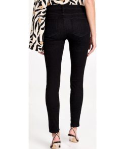 View 3 of 6 FRAME Le High Skinny Jeans in Corvo Slit