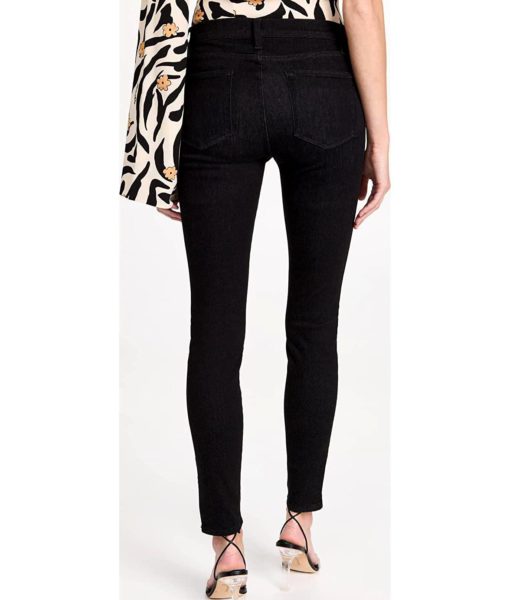 View 3 of 6 FRAME Le High Skinny Jeans in Corvo Slit