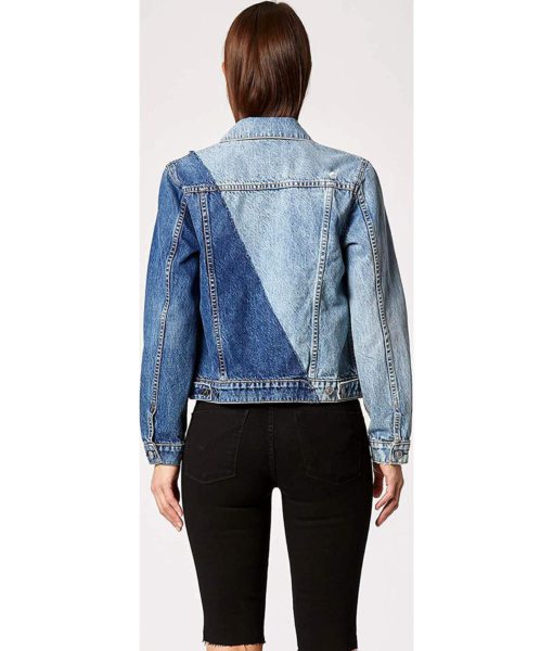 View 4 of 5 HUDSON Classic Fitted Denim Trucker Jacket in Shadow Dancing