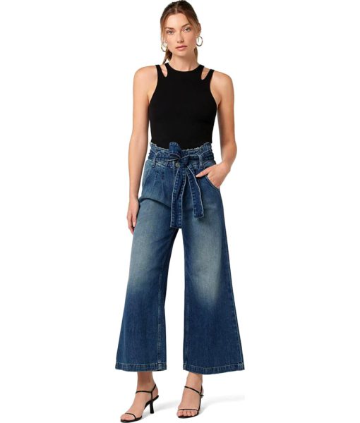 View 1 of 1 HUDSON Jeans Wide Leg Cropped Trouser with Paper Bag Waist in Dancehall