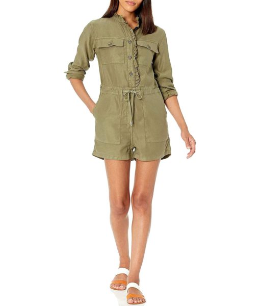 View 1 of 2 HUDSON Jeans Women's Utility Jumpsuit in Olive Green