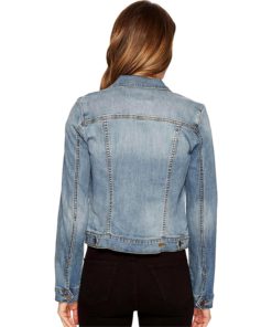 View 3 of 6 KUT from the Kloth Amelia Jean Jacket in Empathetic/Medium Base Wash