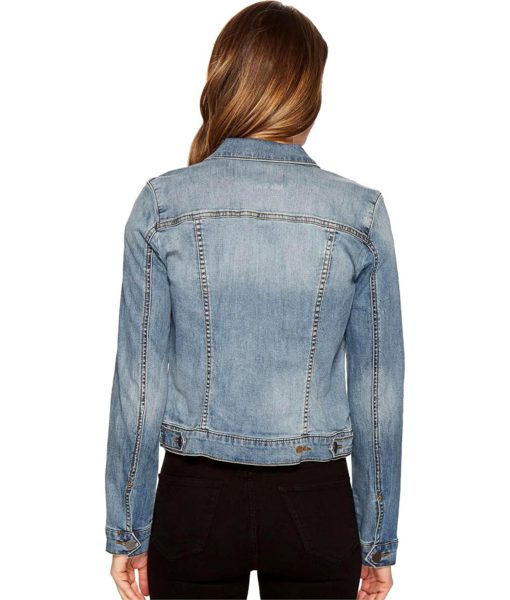 View 3 of 6 KUT from the Kloth Amelia Jean Jacket in Empathetic/Medium Base Wash