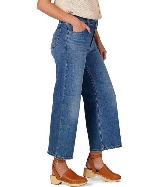 View 3 of 6 Lee High-Rise Relaxed Fit A Line Crop Jean in Watchet