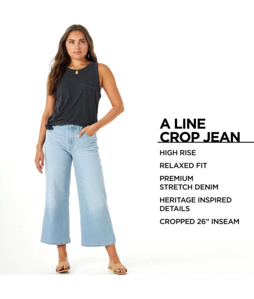 View 6 of 6 Lee High-Rise Relaxed Fit A Line Crop Jean in Watchet