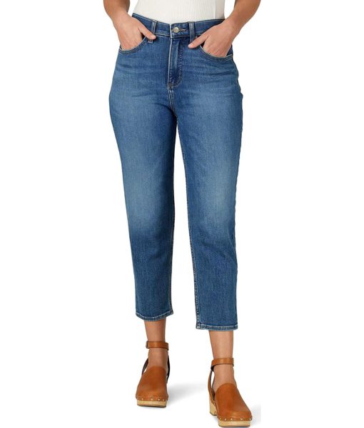 View 1 of 6 Lee Women's Ultra Lux High-Rise Tapered Crop Jean in Soar