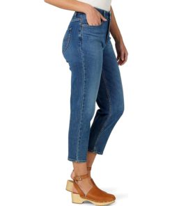 View 3 of 6 Lee Women's Ultra Lux High-Rise Tapered Crop Jean in Soar