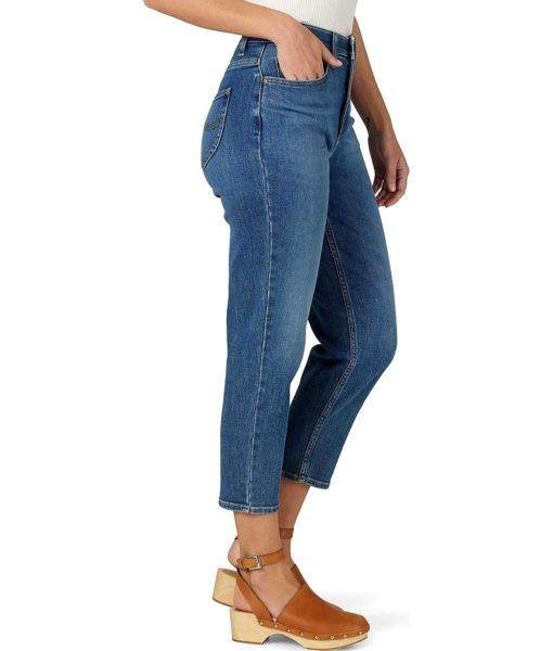 View 3 of 6 Lee Women's Ultra Lux High-Rise Tapered Crop Jean in Soar