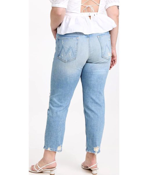 View 3 of 6 MOTHER Women's Superior The Tomcat Jeans in The Confession Blue