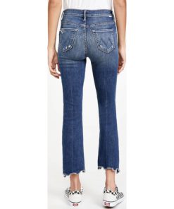 View 3 of 6 MOTHER Women's The Insider Crop Step Chew Jeans in Dancing On Coals