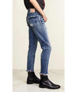 View 4 of 6 MOUSSY VINTAGE Kelley Tapered Jeans in Dark Blue