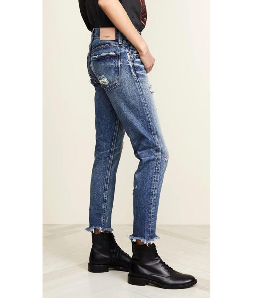 View 4 of 6 MOUSSY VINTAGE Kelley Tapered Jeans in Dark Blue