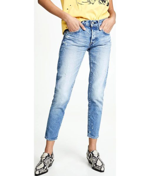 View 2 of 6 MOUSSY VINTAGE MV Magee Tapered Jeans in Light Blue