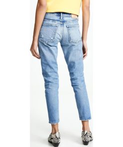 View 3 of 6 MOUSSY VINTAGE MV Magee Tapered Jeans in Light Blue