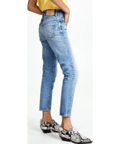 View 4 of 6 MOUSSY VINTAGE MV Magee Tapered Jeans in Light Blue