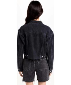 View 3 of 6 PAIGE Blythe Denim Jacket in Dark Onyx