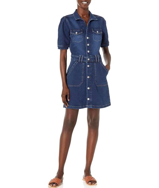 View 1 of 2 PAIGE Mayslie Denim Mini Dress in Gracie Lou