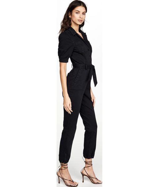 View 4 of 6 PAIGE Mayslie Jumpsuit in Washed Black