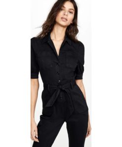 View 5 of 6 PAIGE Mayslie Jumpsuit in Washed Black