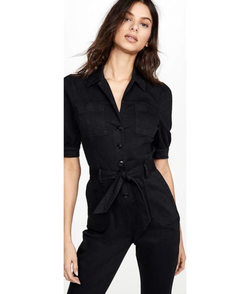 View 5 of 6 PAIGE Mayslie Jumpsuit in Washed Black