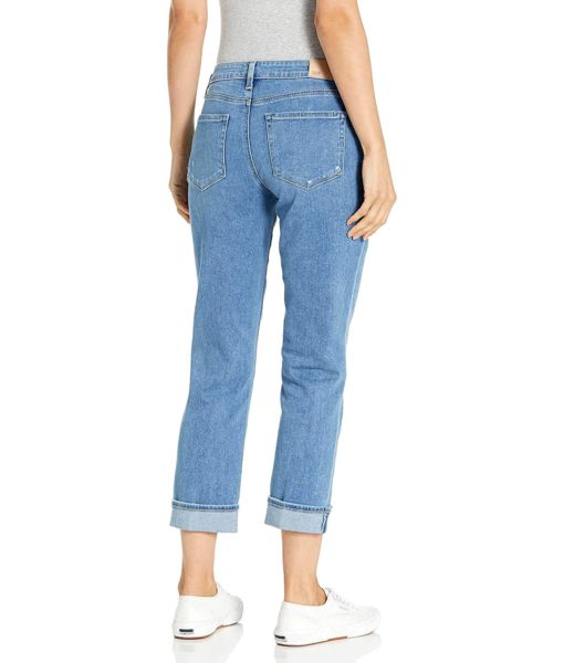 View 2 of 5 PAIGE Women's Brigitte Boyfriend Jean in Folk Distressed