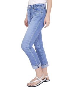 View 5 of 5 PAIGE Women's Brigitte Boyfriend Jean in Folk Distressed