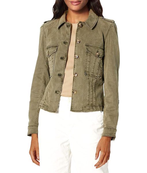 View 1 of 1 PAIGE Women's Pacey Jacket in Vintage Ivy Green