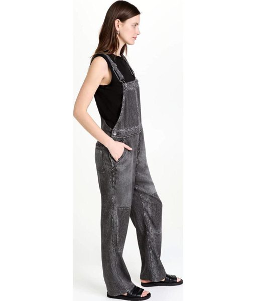 View 4 of 6 Rag & Bone Women's Miramar Overalls in Black Magic