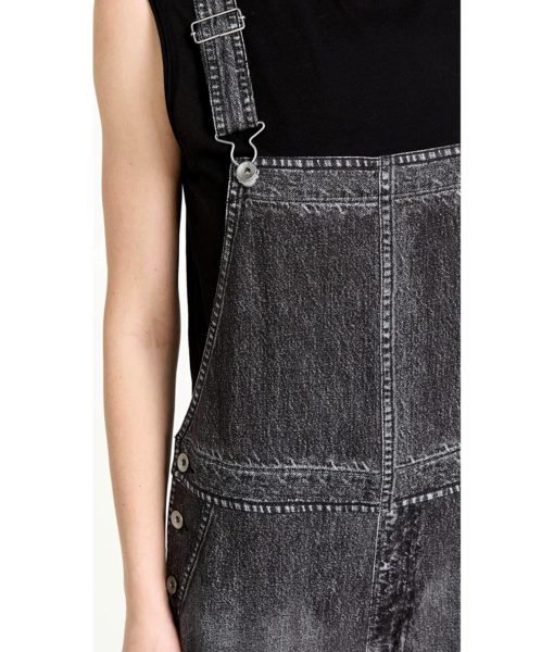 View 6 of 6 Rag & Bone Women's Miramar Overalls in Black Magic