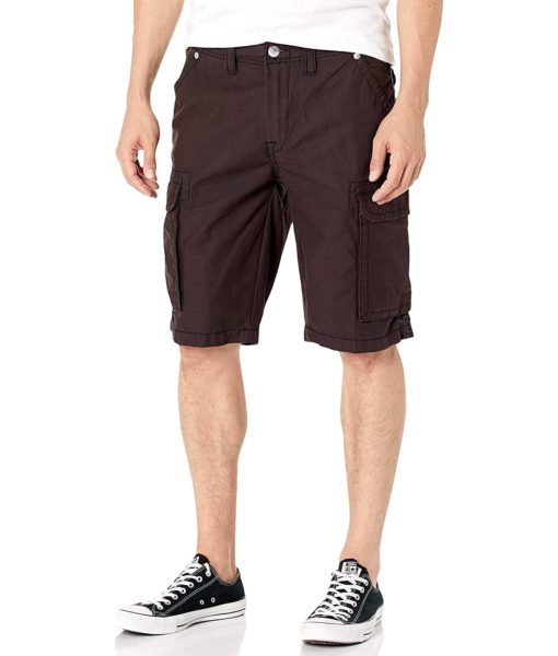 View 1 of 5 True Religion Classic Cargo Denim Shorts in Jet Black