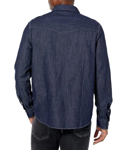 View 2 of 2 True Religion Dark Wash Western Shirt in Indigo