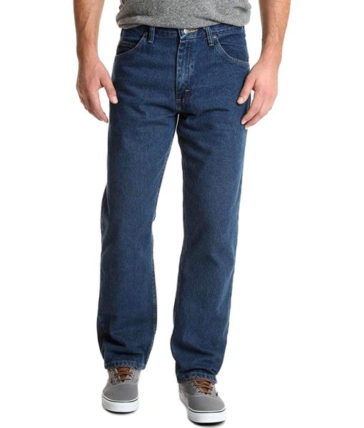 View 1 of 4 Wrangler Authentics Men's Classic Relaxed Fit Cotton Jean in Dark Stonewash